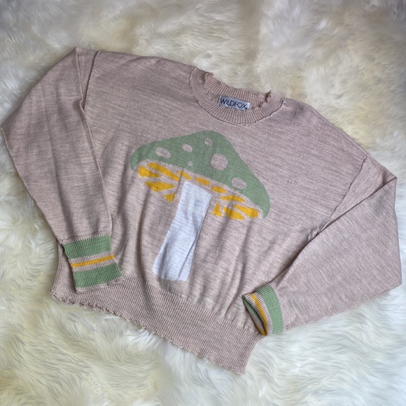 •wildfox• Magic Philo Sweater {pastel amanita muscaria} Shroom Fungi SWEATER - Picture 4 of 9